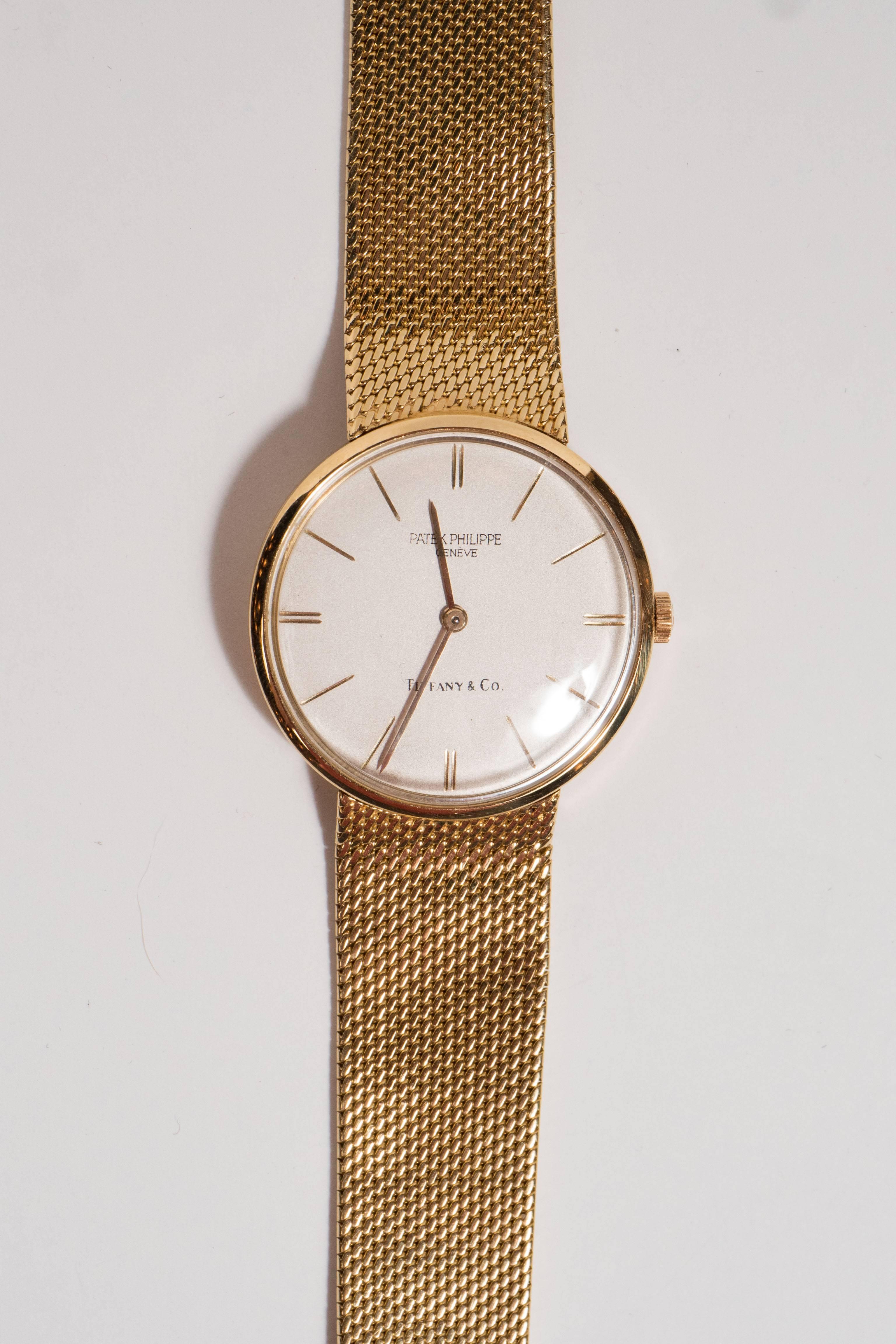 Patek Phillipe for Tiffany & Co. Yellow Gold Manual Wind Wristwatch 4