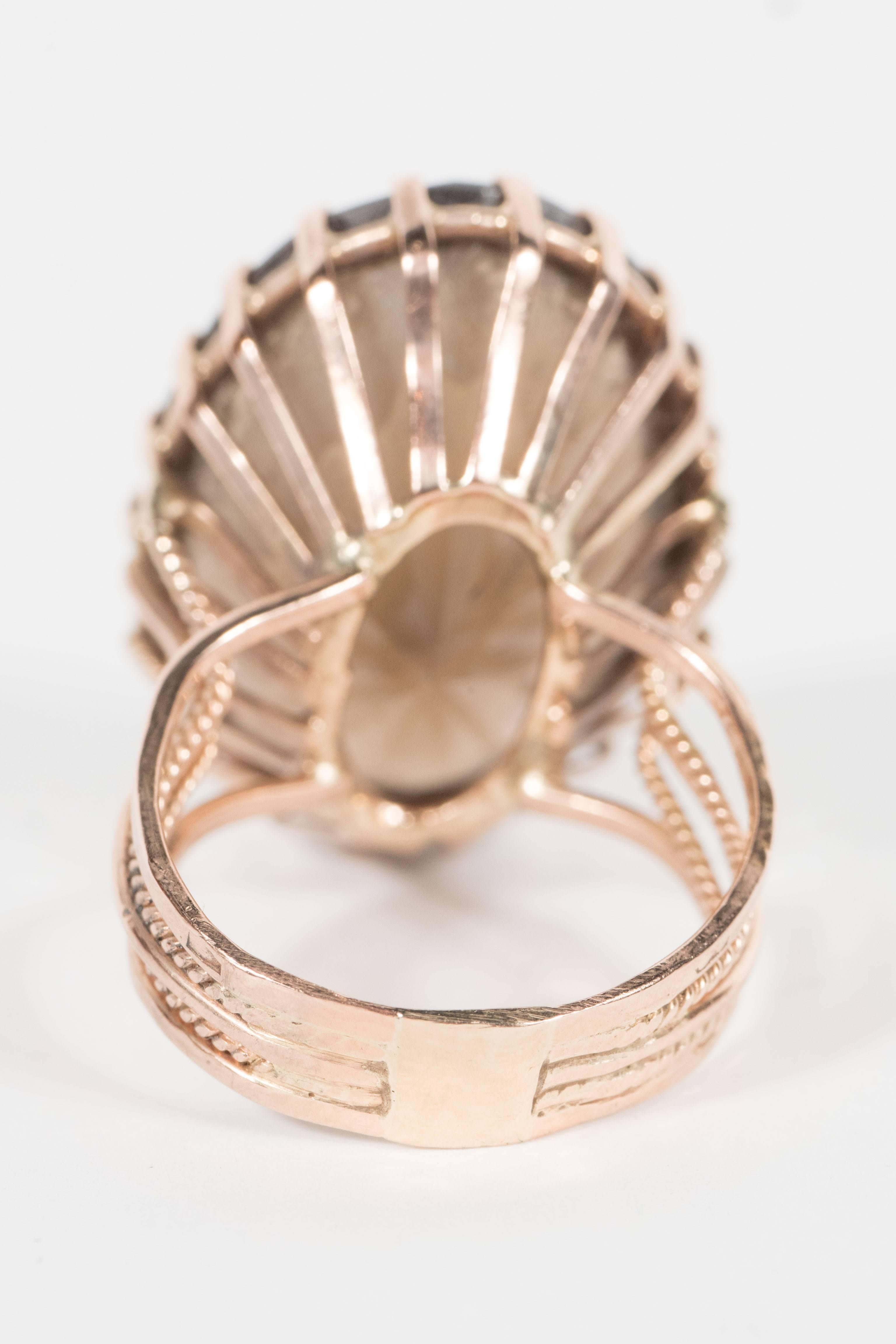 smoky topaz rings