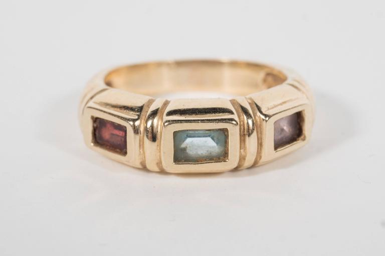 Aquamarine Stacking Rings Aquamarine Stacking Rings
