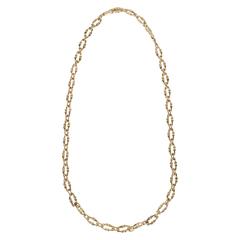 Mid-Century Gold Link Chain Necklace 4