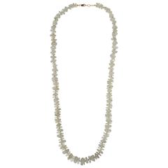 Mid-Century Modernist Necklace of Crystal Rondelles and Aventurine Quartz Beads 7