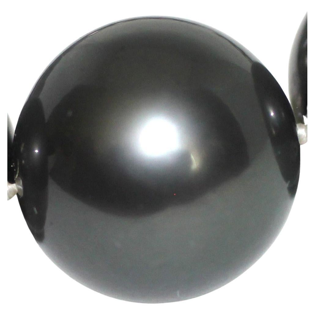 Contemporary Hakimoto 16.7x15 mm Tahitian Pearl Necklace For Sale