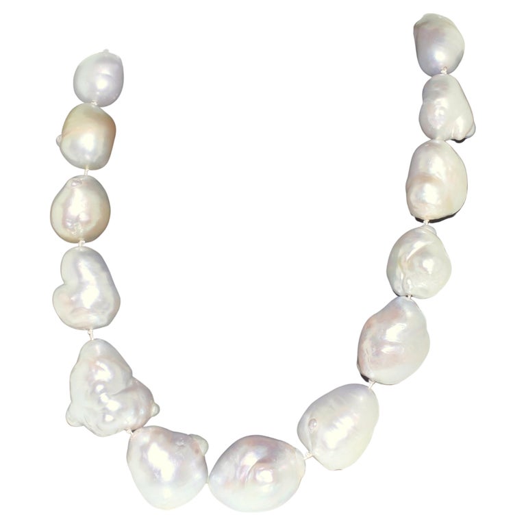 Hakimoto Rare South Sea Baroque Pearl Necklace For Sale at 1stDibs