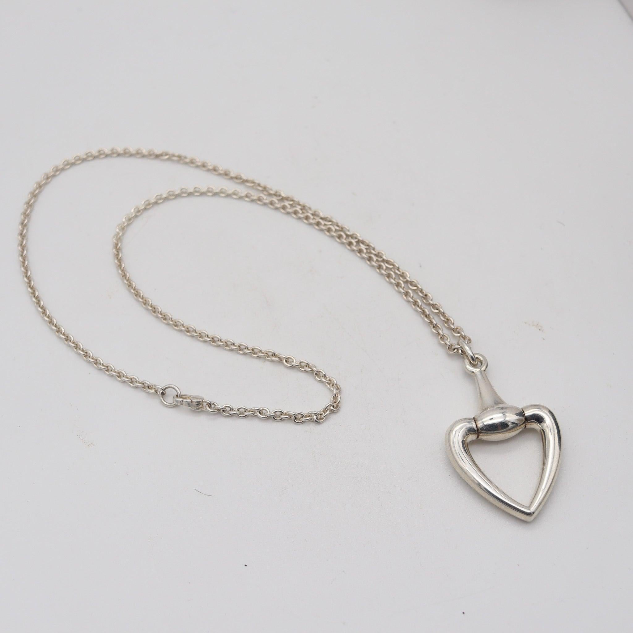 Gucci 1990 Firenze - Collana con ciondolo a forma di cavallo in argento massiccio (925) In condizioni ottime in vendita a Miami, FL