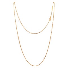 VAN CLEEF & ARPELS Extra Long Adjustable Necklace Chain In 18Kt Yellow Gold