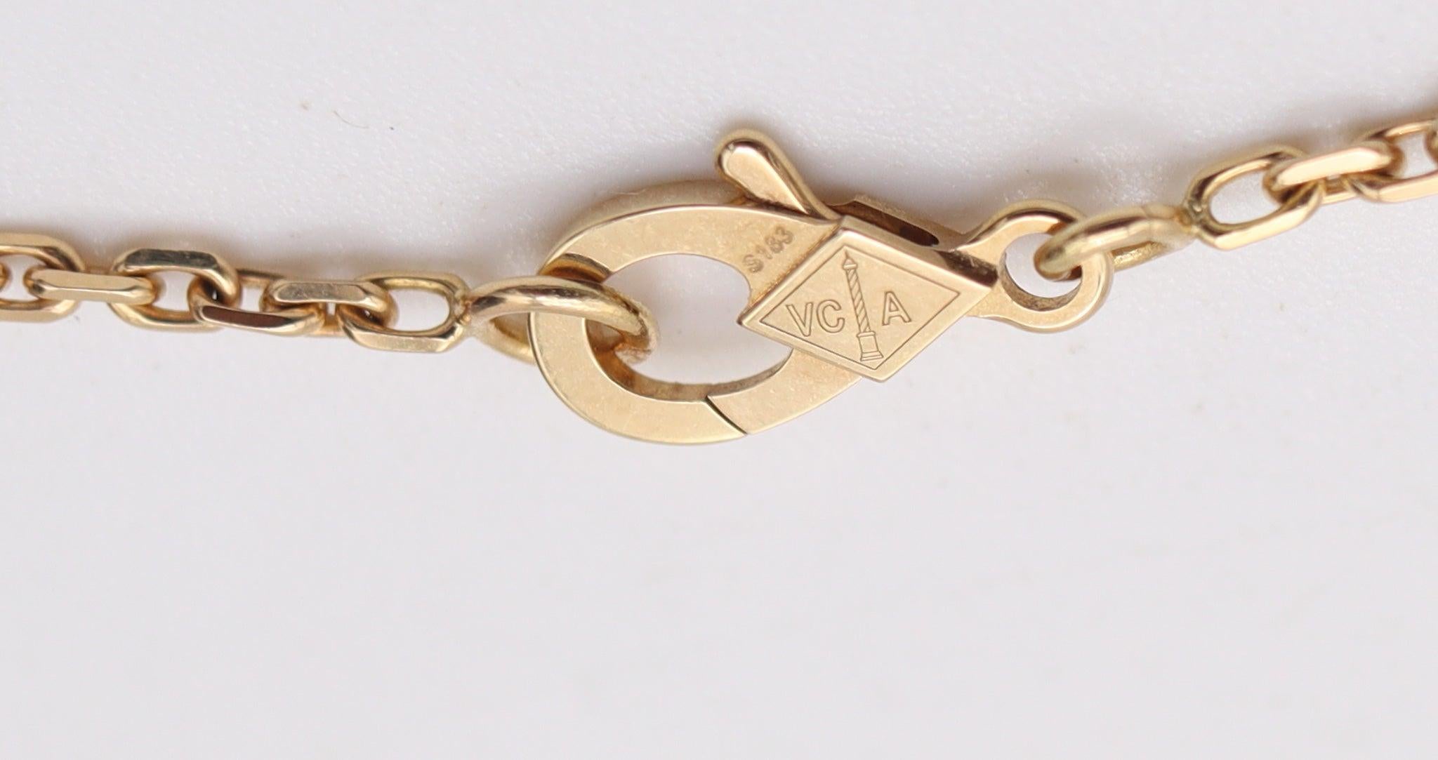 Donna VAN CLEEF & ARPELS Collana a catena regolabile extra lunga in oro giallo 18 carati in vendita