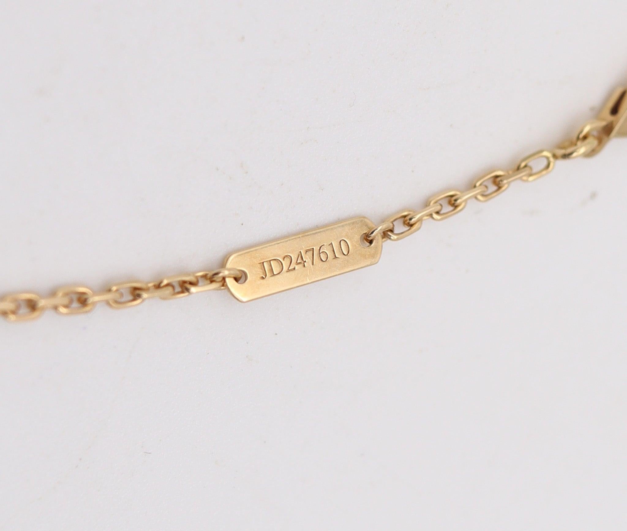 VAN CLEEF & ARPELS Collana a catena regolabile extra lunga in oro giallo 18 carati In condizioni ottime in vendita a Miami, FL