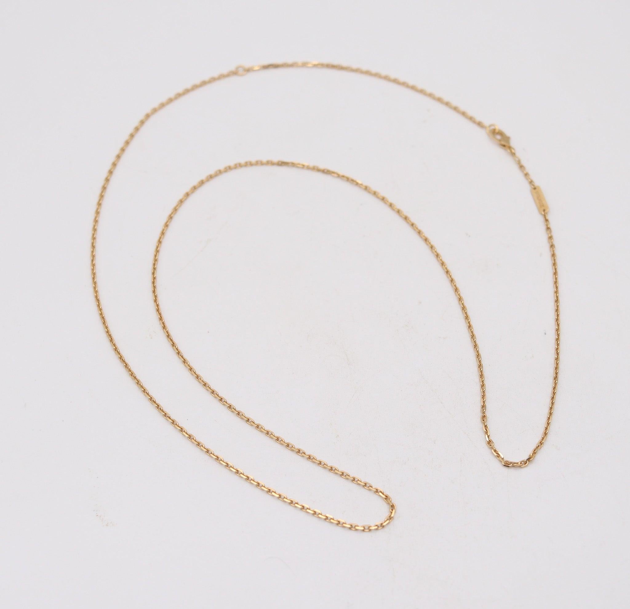 Modernista VAN CLEEF & ARPELS Collana a catena regolabile extra lunga in oro giallo 18 carati in vendita
