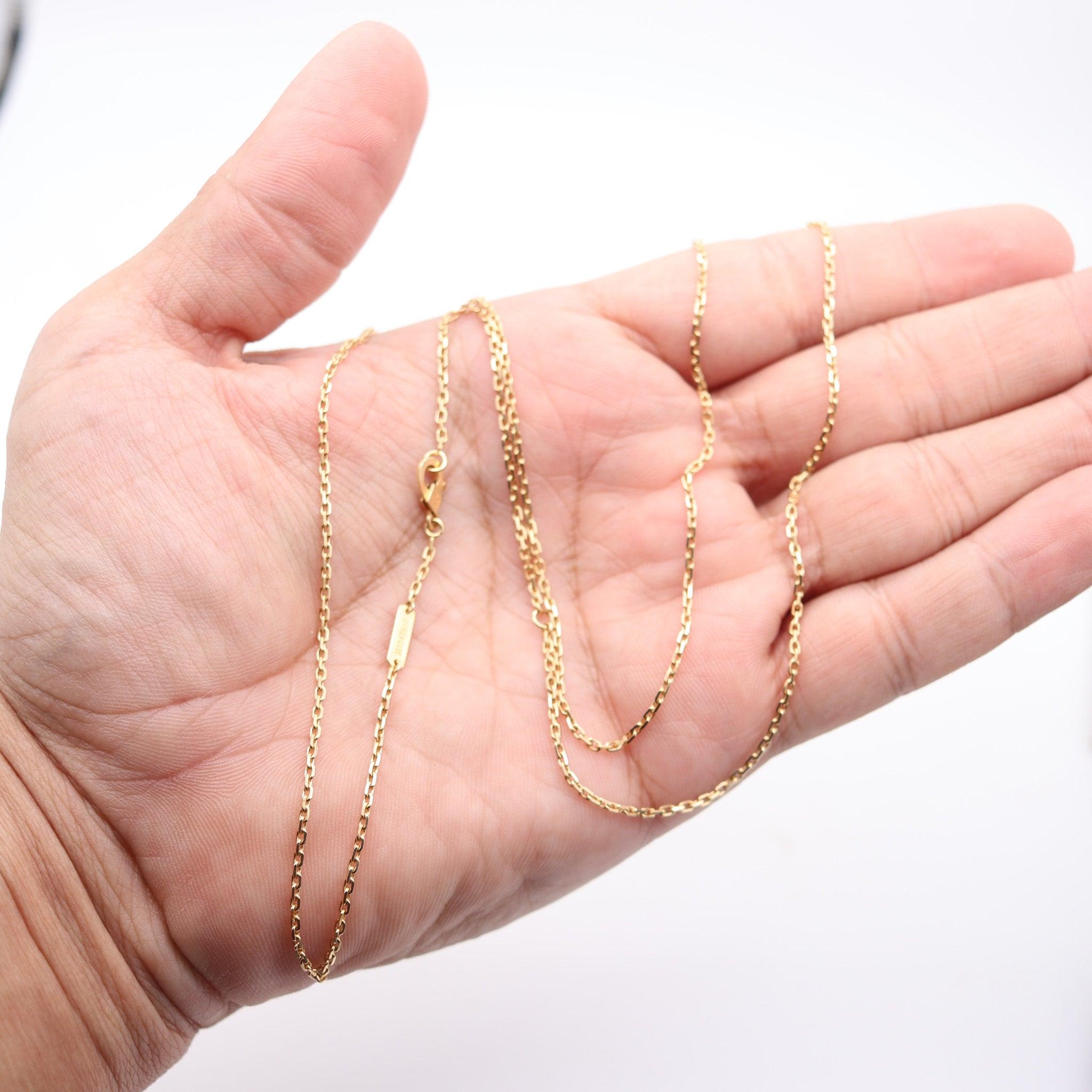 VAN CLEEF & ARPELS Collana a catena regolabile extra lunga in oro giallo 18 carati in vendita 3