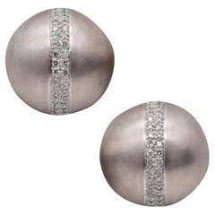 VERDURA Milano Clips-On Ohrringe in 18Kt Weißgold mit 1,78 Ctw VS Diamanten