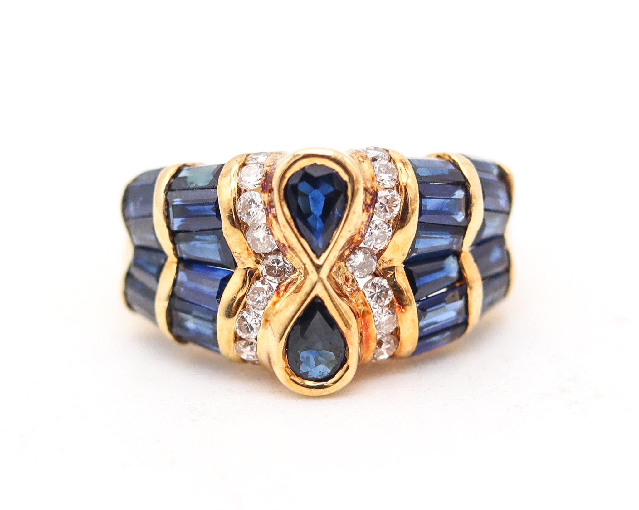 Une bague conçue par Oscar Heyman & Brothers.

Il s'agit d'une magnifique bague créée à New York par l'emblématique joaillier Oscar Heyman, dans les années 1970-1980. La bague a été fabriquée en or jaune massif de 18 carats avec une finition