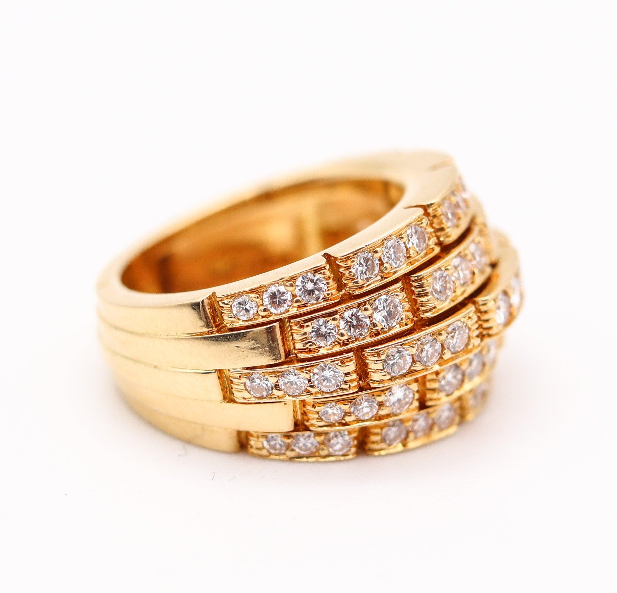 CARTIER Paris Bague Panthère Maillon Or Jaune 18Kt avec 2.27 Ctw VS Diamants Excellent état - En vente à Miami, FL