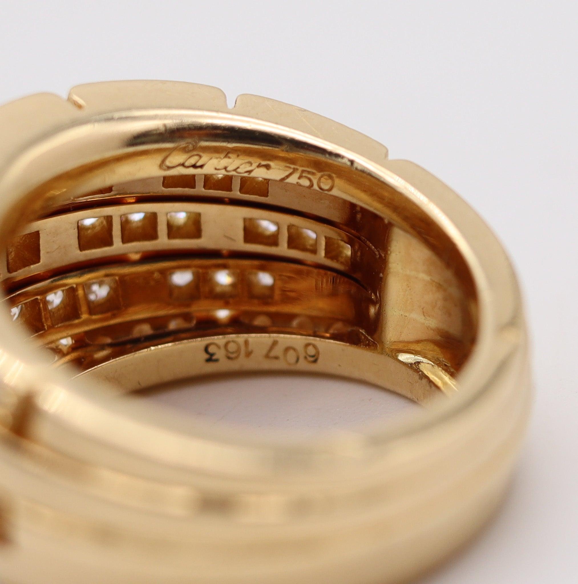 CARTIER Paris Bague Panthère Maillon Or Jaune 18Kt avec 2.27 Ctw VS Diamants en vente 1