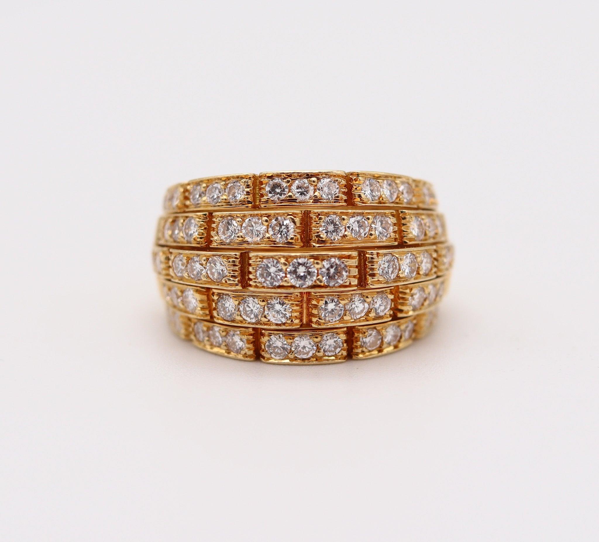 CARTIER Paris Bague Panthère Maillon Or Jaune 18Kt avec 2.27 Ctw VS Diamants en vente 2