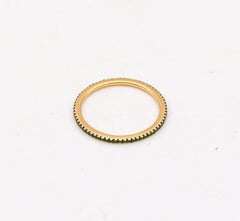 TSAVORITES Eternity Band Ring Divider In 18Kt Yellow Gold With Vivid Green