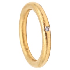 REINSTEIN ROSS Stackable Ring Band In 20Kt Yellow Gold With VS Diamond