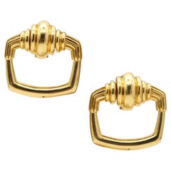 CARTIER 1971 Von Aldo Cipullo – „Door Knocker“-Ohrringe aus massivem 18-Karat-Gelbgold