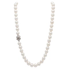 TIFFANY & CO. 2009 Signature Collection Pearls Necklace In 18Kt Gold Box & Paper