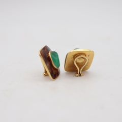 TRIANON-SEAMAN SCHEPPS Clips-On Earrings In 18Kt With Colombian Emeralds