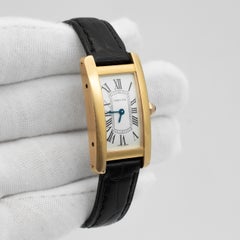 Reloj Cartier Tank American W2607456, oro rosa, 19 mm, esfera plateada, cuarzo