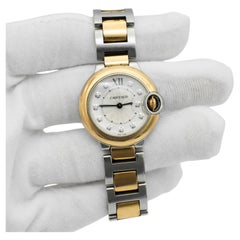 Cartier Ballon Bleu Combination W3BB0005, esfera plateada, oro rosa