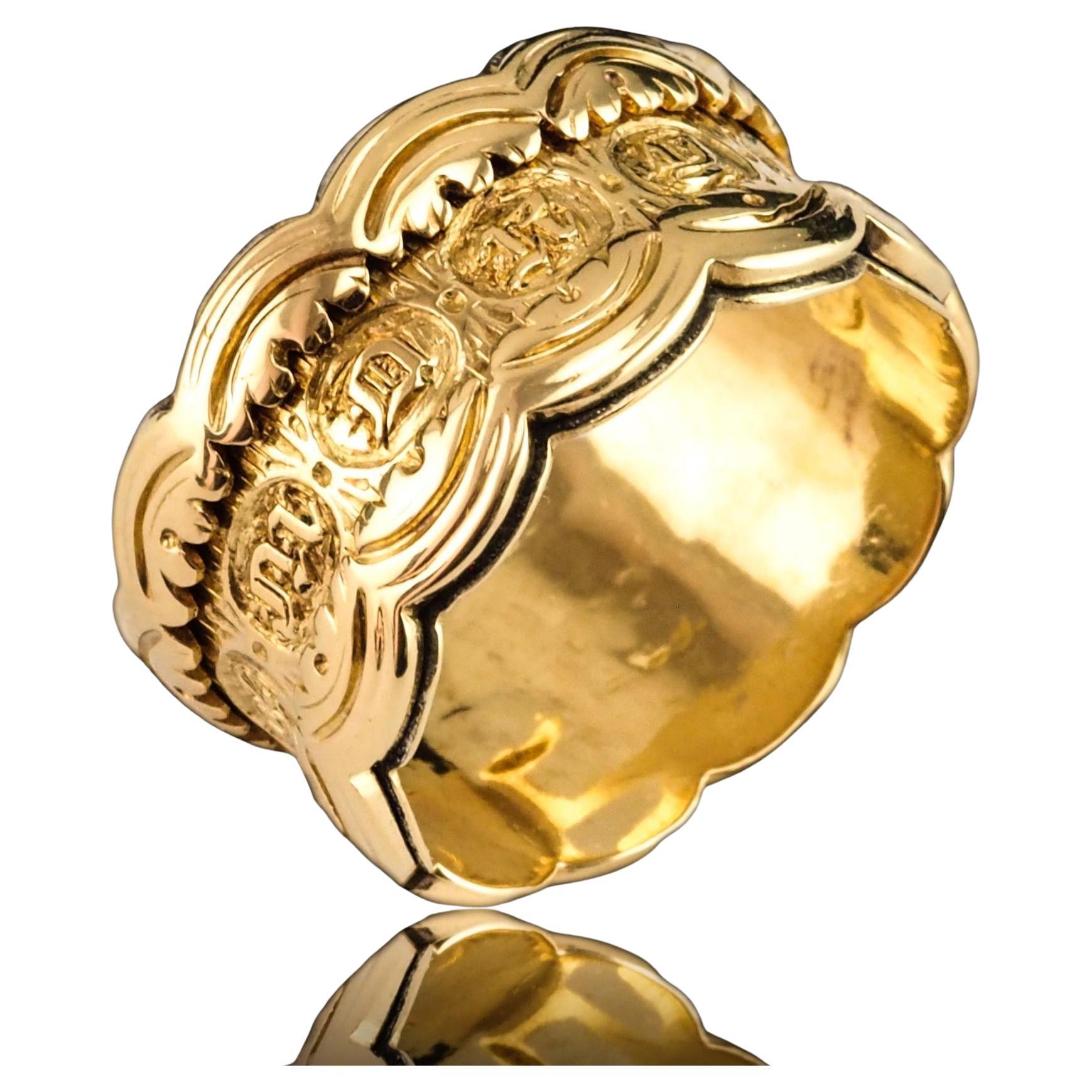 Bague de mémoire ancienne en or 18 carats de l'époque géorgienne - Anglais, Londres 1831 en vente