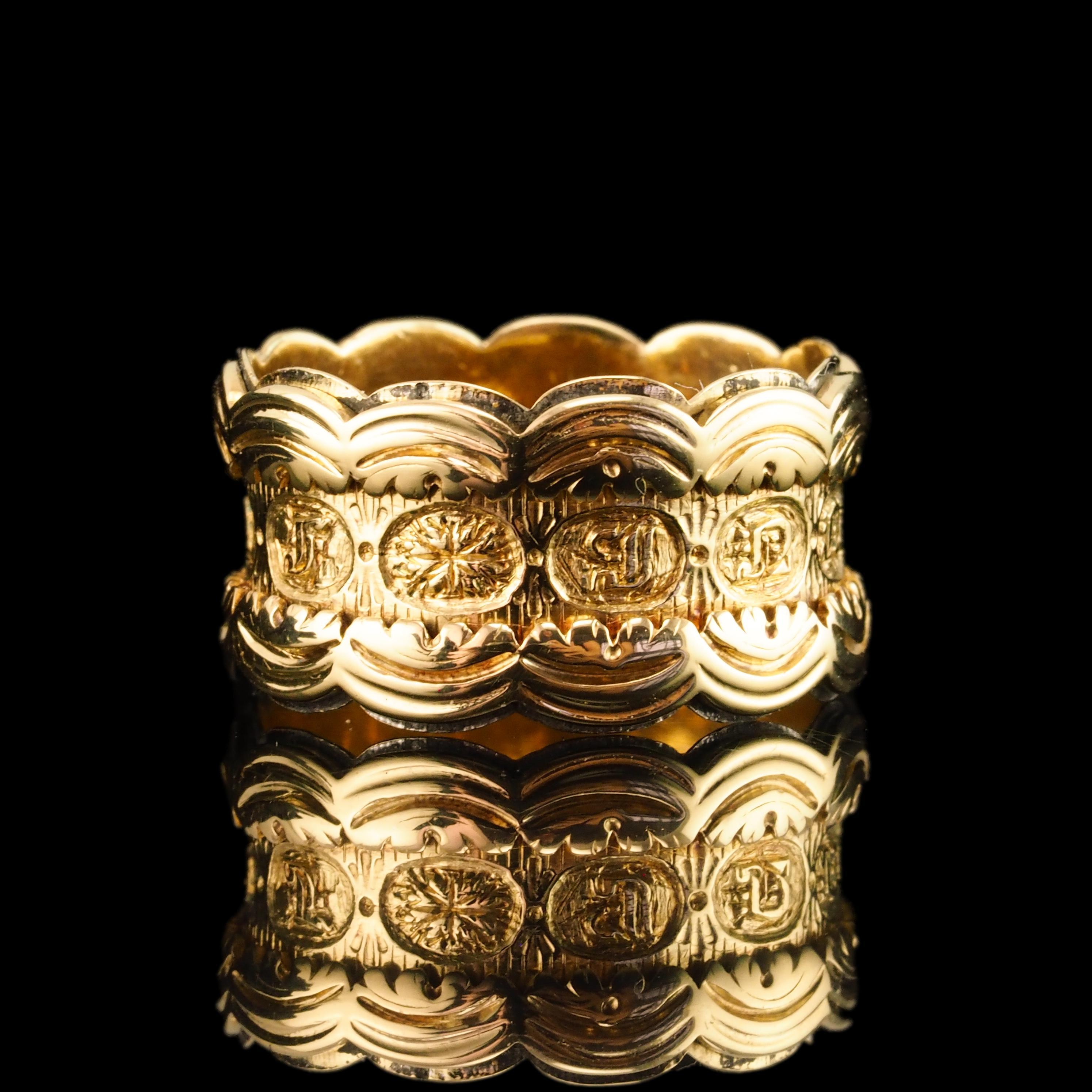 Bague de mémoire ancienne en or 18 carats de l'époque géorgienne - Anglais, Londres 1831 Pour femmes en vente