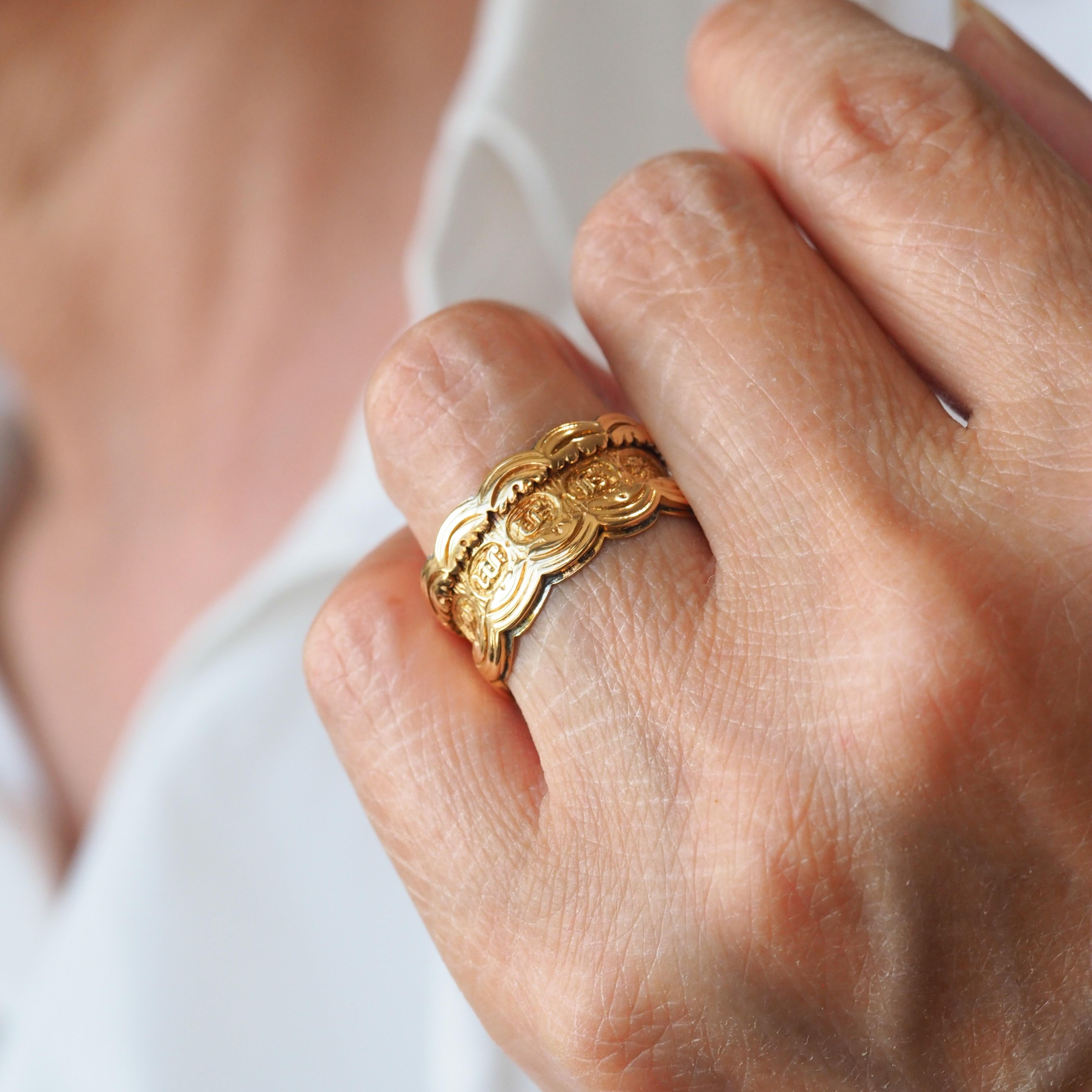 Bague de mémoire ancienne en or 18 carats de l'époque géorgienne - Anglais, Londres 1831 Bon état - En vente à London, GB