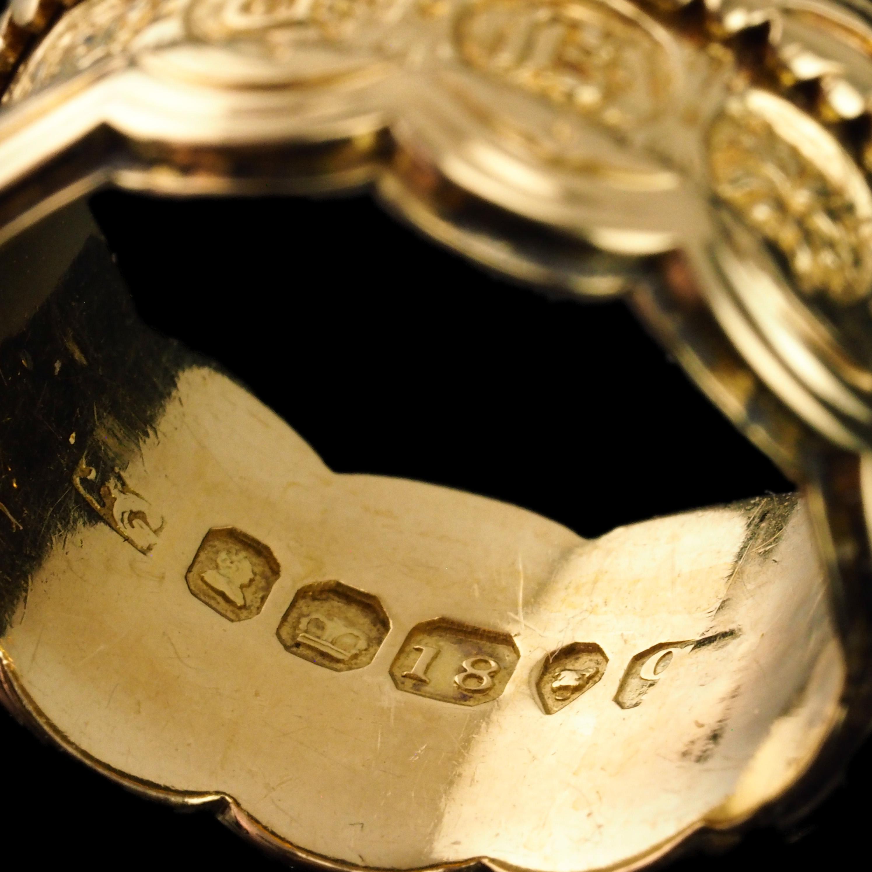 Bague de mémoire ancienne en or 18 carats de l'époque géorgienne - Anglais, Londres 1831 en vente 4