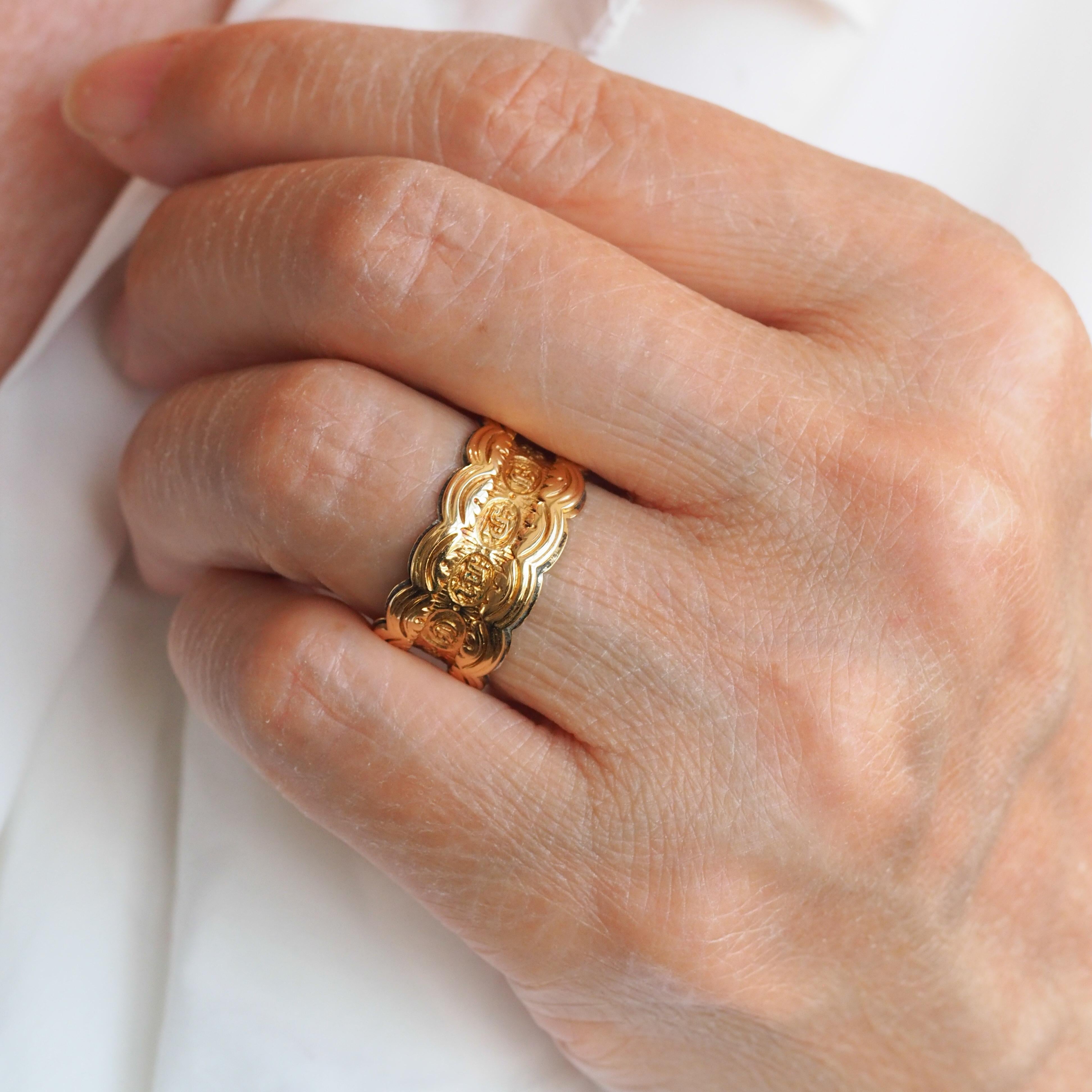 Bague de mémoire ancienne en or 18 carats de l'époque géorgienne - Anglais, Londres 1831 en vente 8