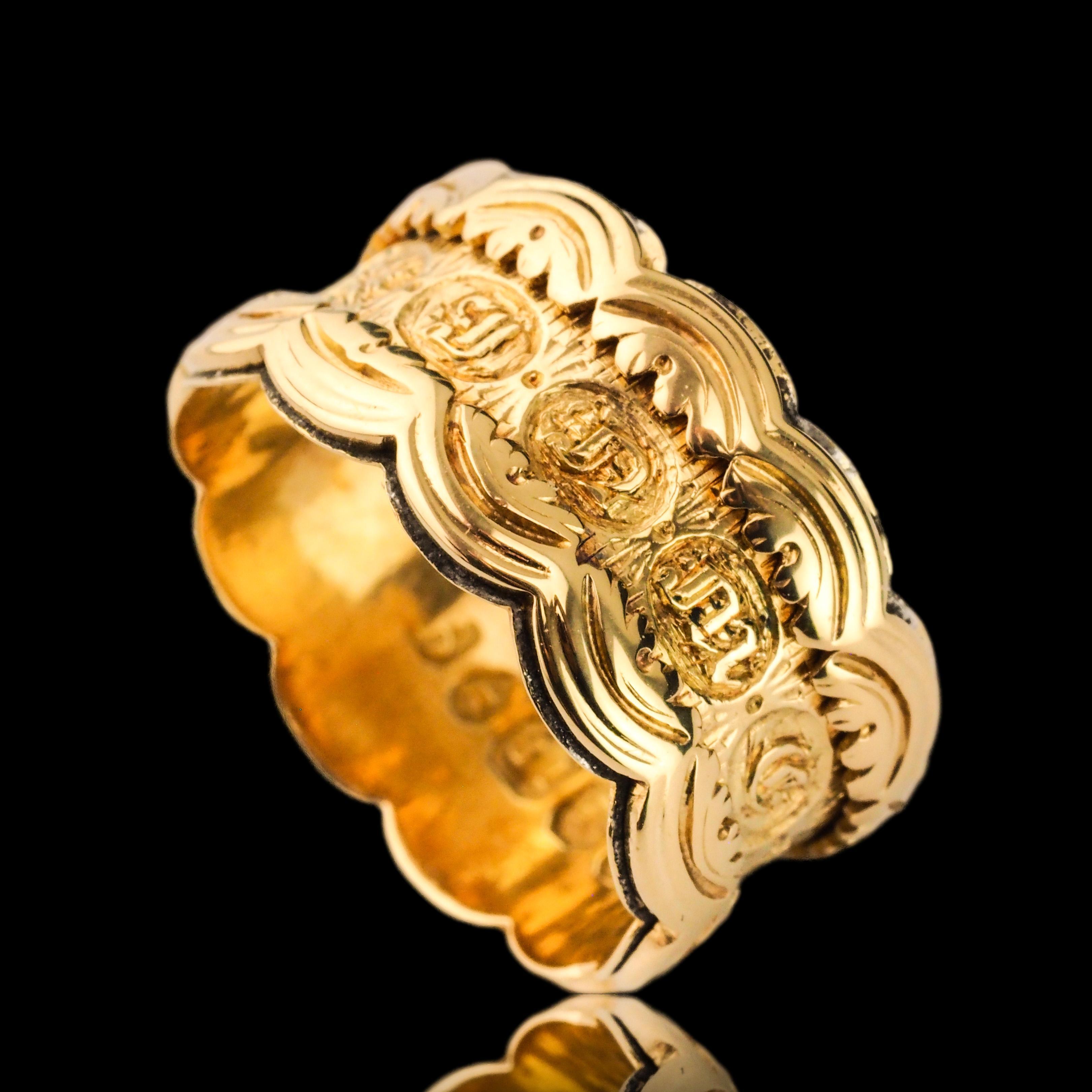 Bague de mémoire ancienne en or 18 carats de l'époque géorgienne - Anglais, Londres 1831 en vente 11