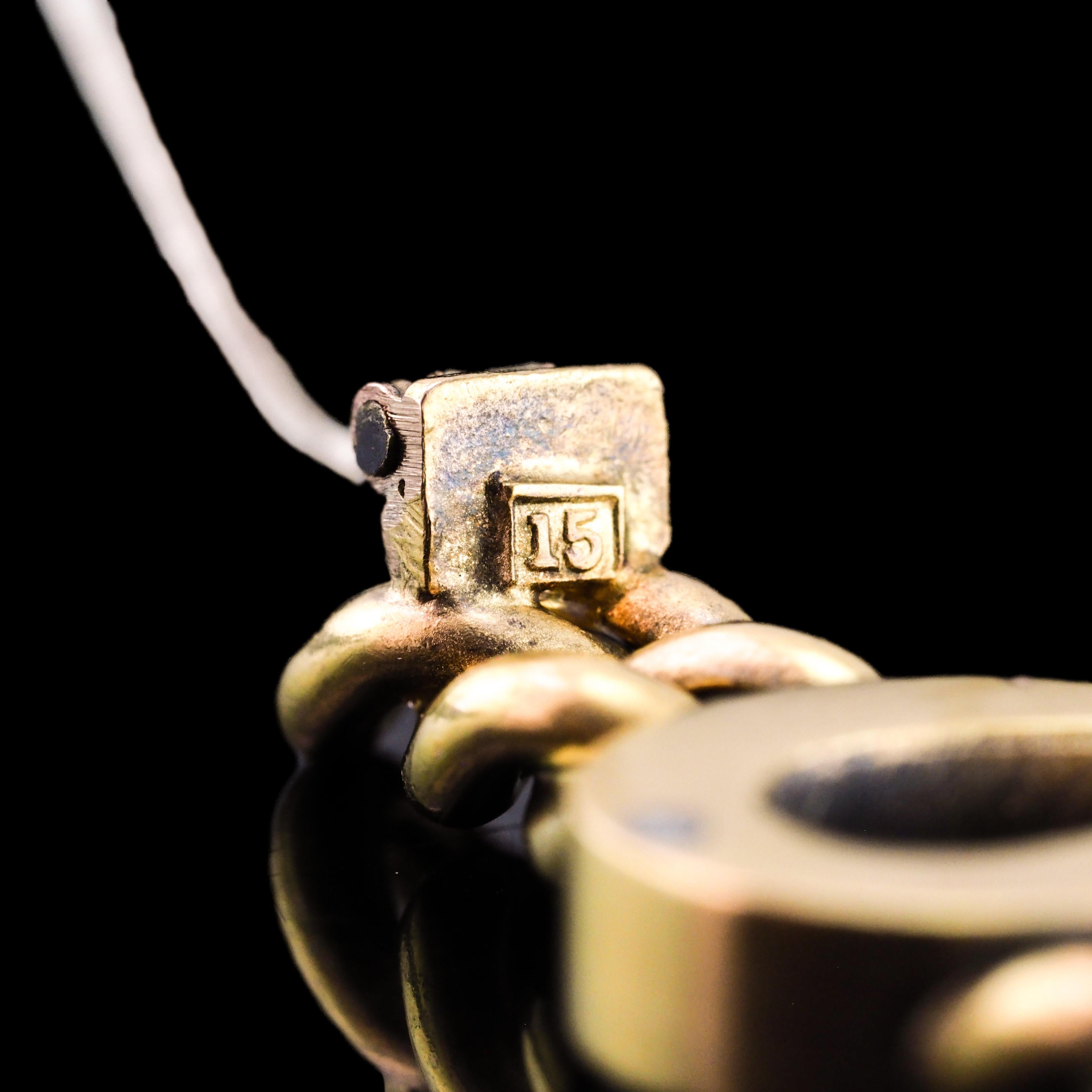 Antike viktorianische Hufeisen-Perlen-Brosche 15K Gold - c.1900 im Angebot 3