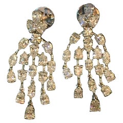 3,56 Karat F/VS1 Birnen-/Marquise-Form natürliche Diamanten 18K Gold Ohrringe