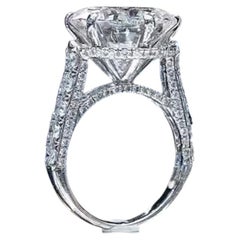 GIA Certified 8.00 Carat E/VVS2 Triple XXX Round Brillant Shape Diamond Ring