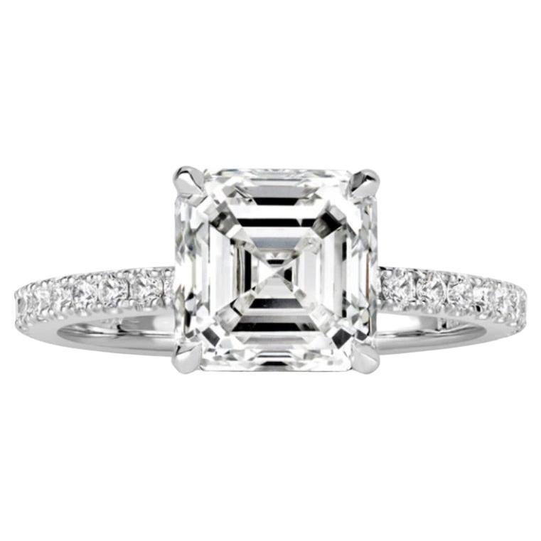 Certificato GIA 3,00 Carati F/VS1  Anello solitario con diamanti in oro 18k