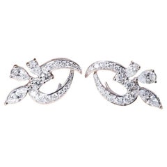 2.40 Carats Mixed Shape Diamonds 18k Gold Earrings