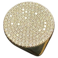 IGI Certified 1.62 Carat F/VS1 Round Brilliant Diamonds Men’s Ring In 18K Gold