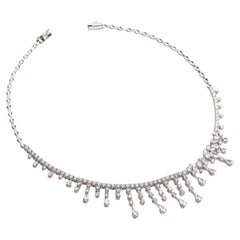 Collana in oro 14 carati con diamanti di forme miste da 10,00 carati