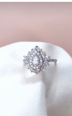 2.40 Ct Mixed Shape Diamonds 18k Gold Ring