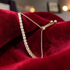 Classy 4 Cts 20 Pointer Round Brilliant F/VS1 Diamonds Tennis Bracelet 18K Gold