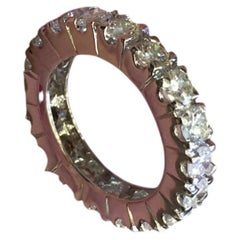 3.60 Carats F/VS1 Round Brilliant Diamonds Unisex Eternity Band Ring in 18K Gold