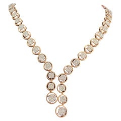 Classy 1.99 Cts Round Brilliant F/VS1 Diamonds Single Strand Necklace 14K Gold