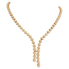 Beautiful 2.45 Cts Round Brilliant F/VS1 Diamonds Tennis Necklace 14K Rose Gold