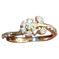 0.50 Carats F/VS1 Round Brilliant Diamonds Anniversary Ring in 14K Rose Gold