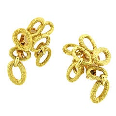 M. Gerard Textured Gold Link Earrings