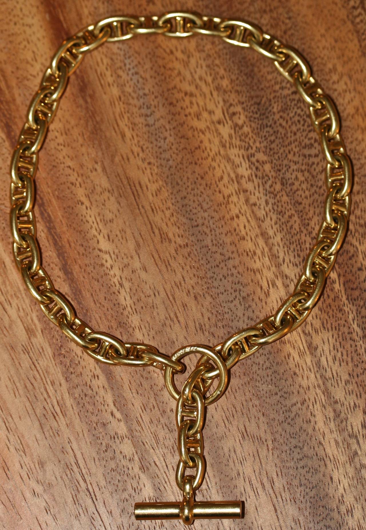 Hermes Chaine d'Ancre Gold Necklace 2
