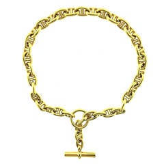 Hermes Chaine d'Ancre Gold Necklace