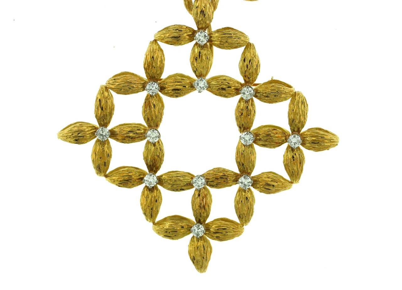 1970s Diamond Gold Sautoir and Pendant 1