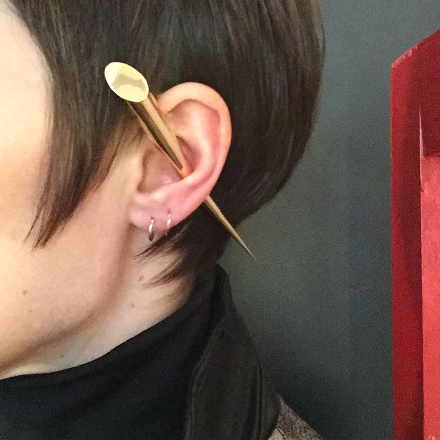 Marco Rigovacca Gold Javelin Ear Cuff In Excellent Condition For Sale In New York, NY