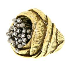 Vasari Diamond Gold Rose Ring